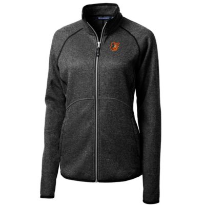 MLB Heathered Baltimore Orioles Mainsail Sweater-Knit Full-Zip Jacket