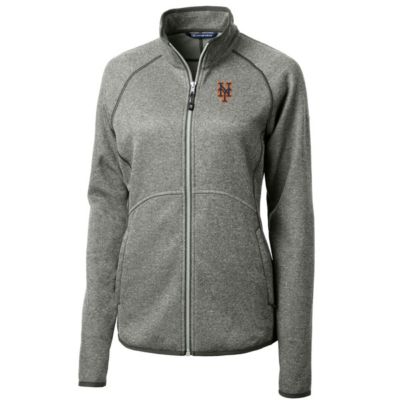 MLB Heathered New York Mets Mainsail Sweater-Knit Full-Zip Jacket