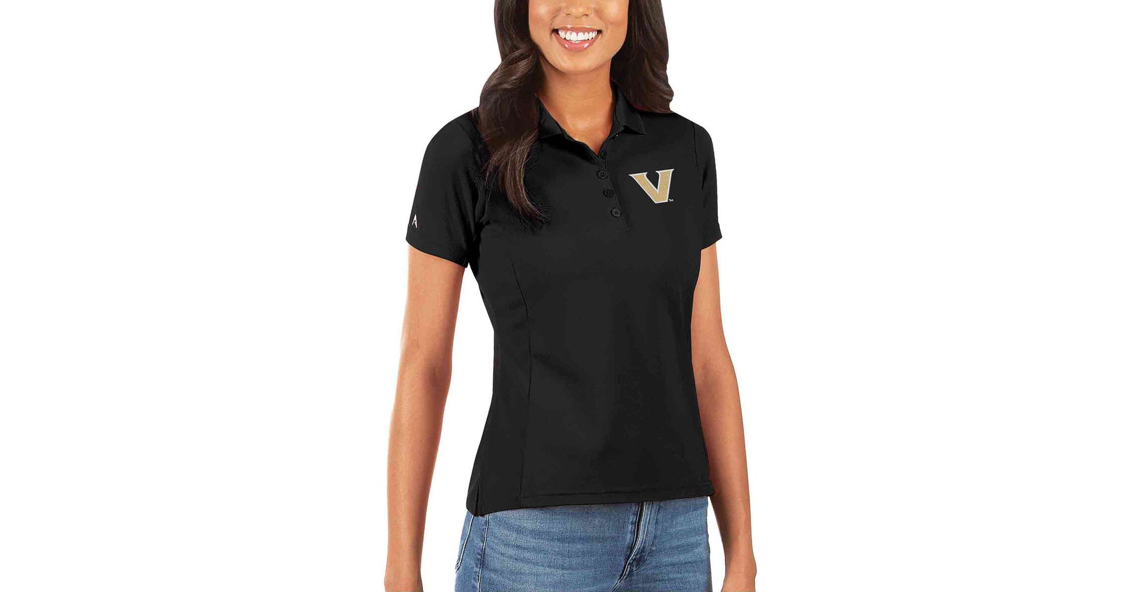 NCAA Vanderbilt Commodores Team Logo Legacy Pique Polo