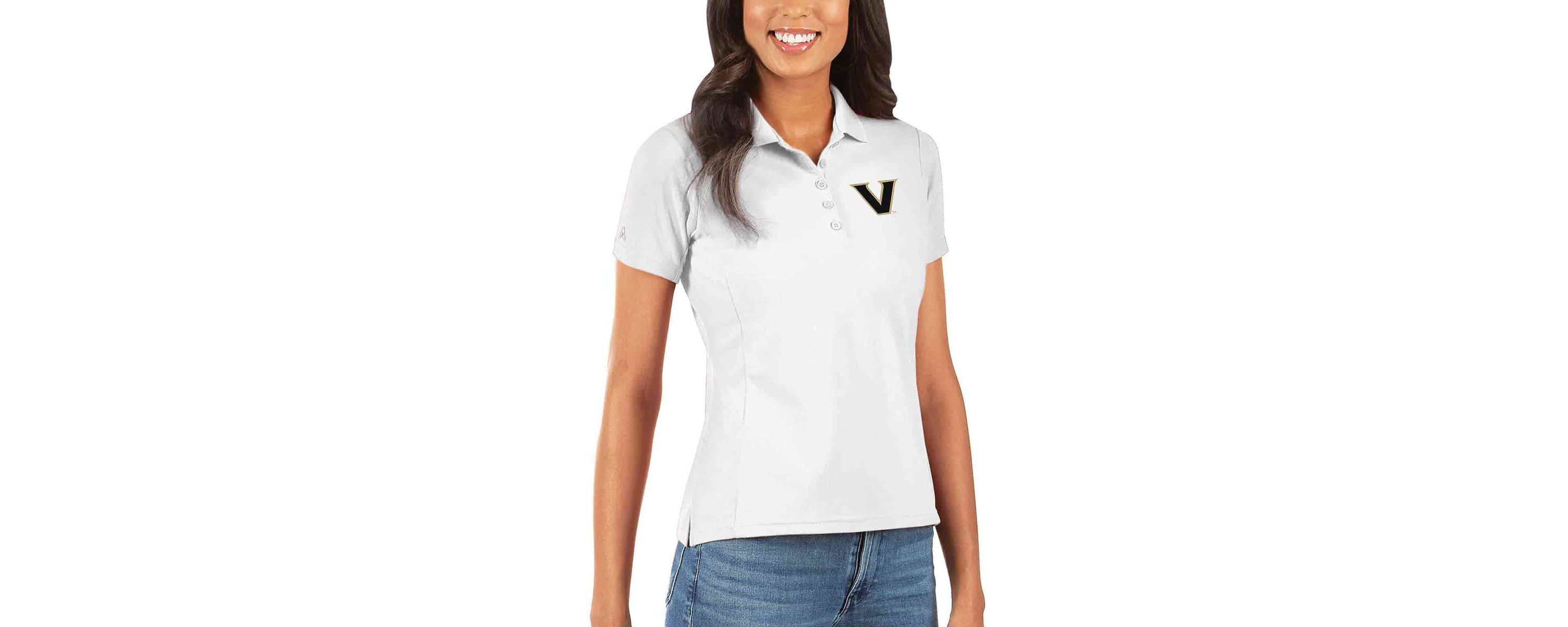 NCAA Vanderbilt Commodores Team Logo Legacy Pique Polo