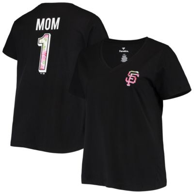 MLB San Francisco Giants Plus #1 Mom 2-Hit V-Neck T-Shirt