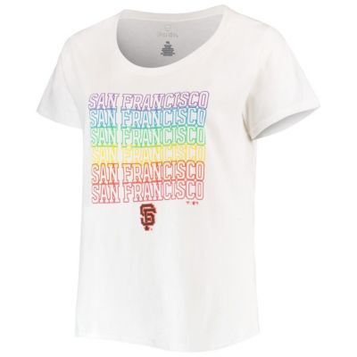 MLB San Francisco Giants Plus Pride Scoop Neck T-Shirt