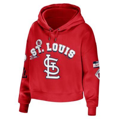 MLB St. Louis Cardinals Modest Patches Cropped Pullover Hoodie