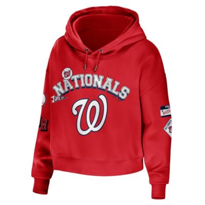 MLB Washington Nationals Modest Patches Cropped Pullover Hoodie