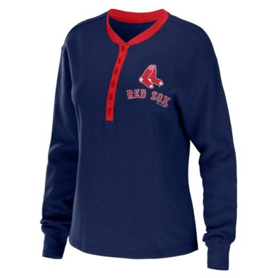 Boston Red Sox MLB Waffle Henley Long Sleeve T-Shirt