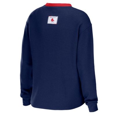 Boston Red Sox MLB Waffle Henley Long Sleeve T-Shirt