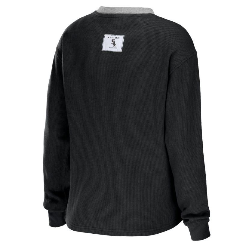 Chicago White Sox MLB Chicago Sox Waffle Henley Long Sleeve T-Shirt