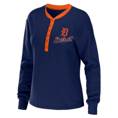 MLB Detroit Tigers Waffle Henley Long Sleeve T-Shirt