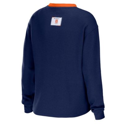 MLB Detroit Tigers Waffle Henley Long Sleeve T-Shirt