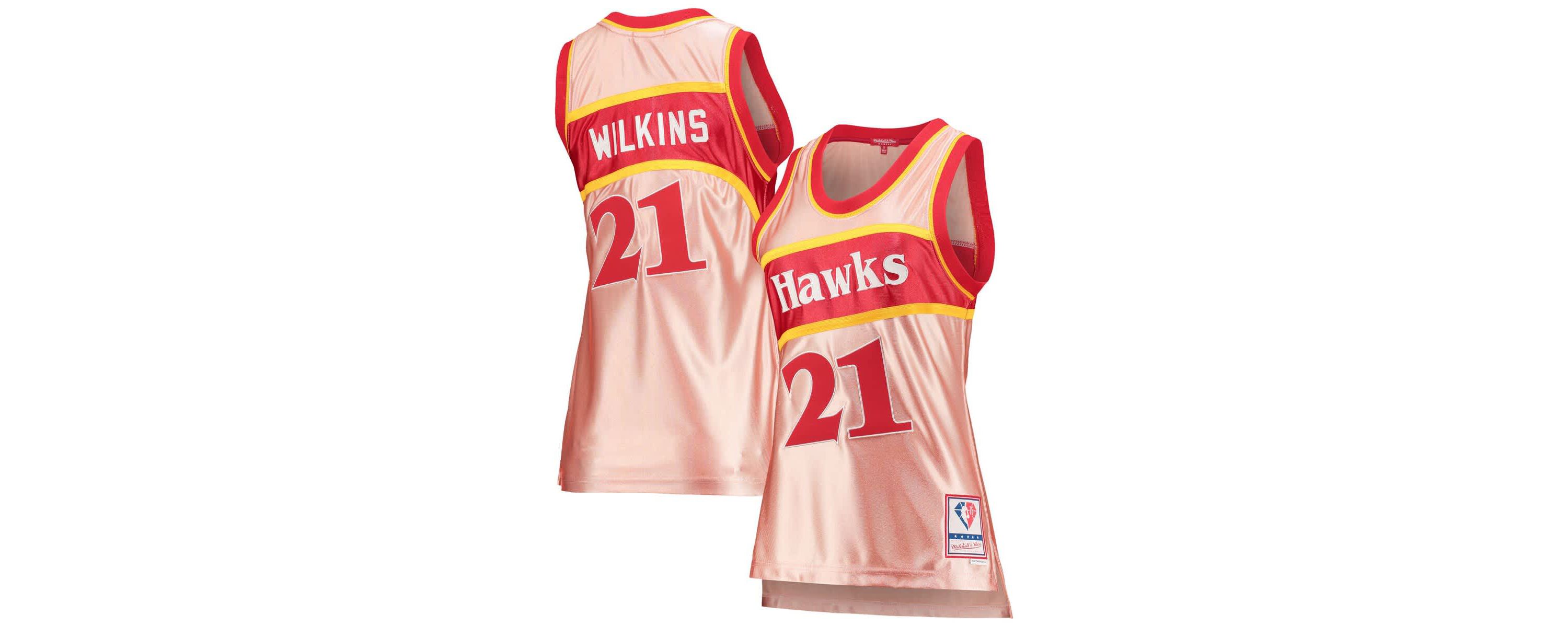 NBA Dominique Wilkins Atlanta Hawks 75th Anniversary Rose 1986 Swingman Jersey