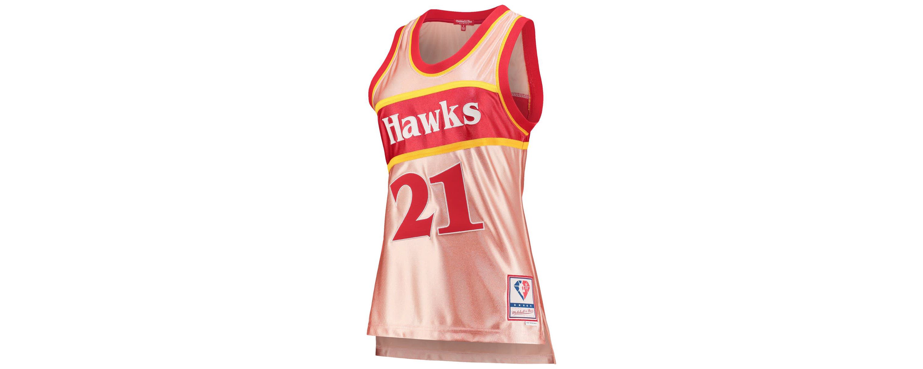 NBA Dominique Wilkins Atlanta Hawks 75th Anniversary Rose 1986 Swingman Jersey