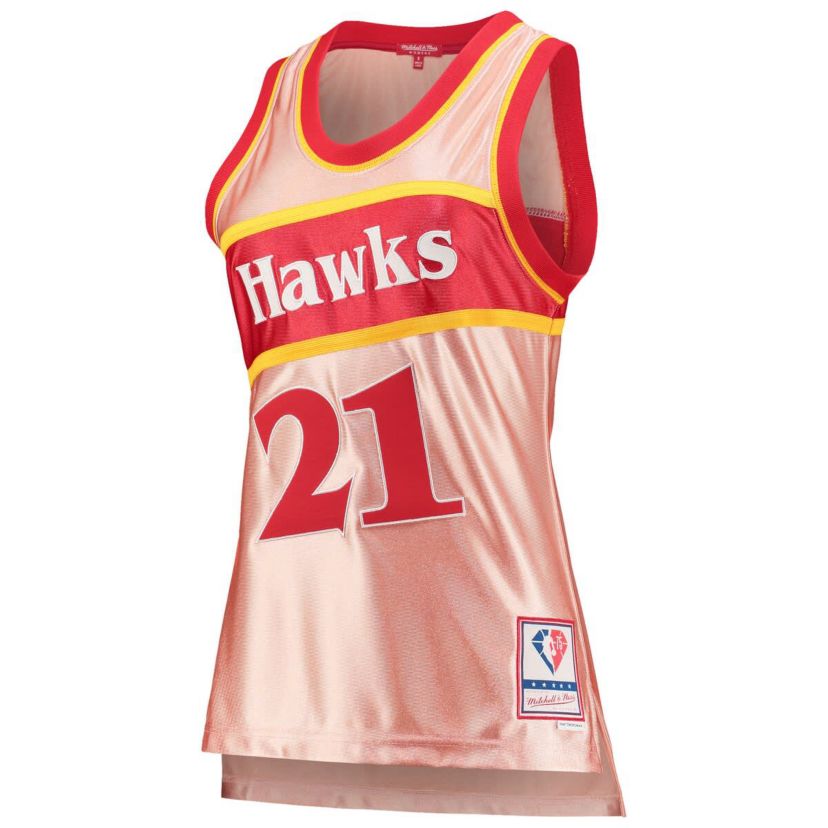 NBA Dominique Wilkins Atlanta Hawks 75th Anniversary Rose 1986 Swingman Jersey