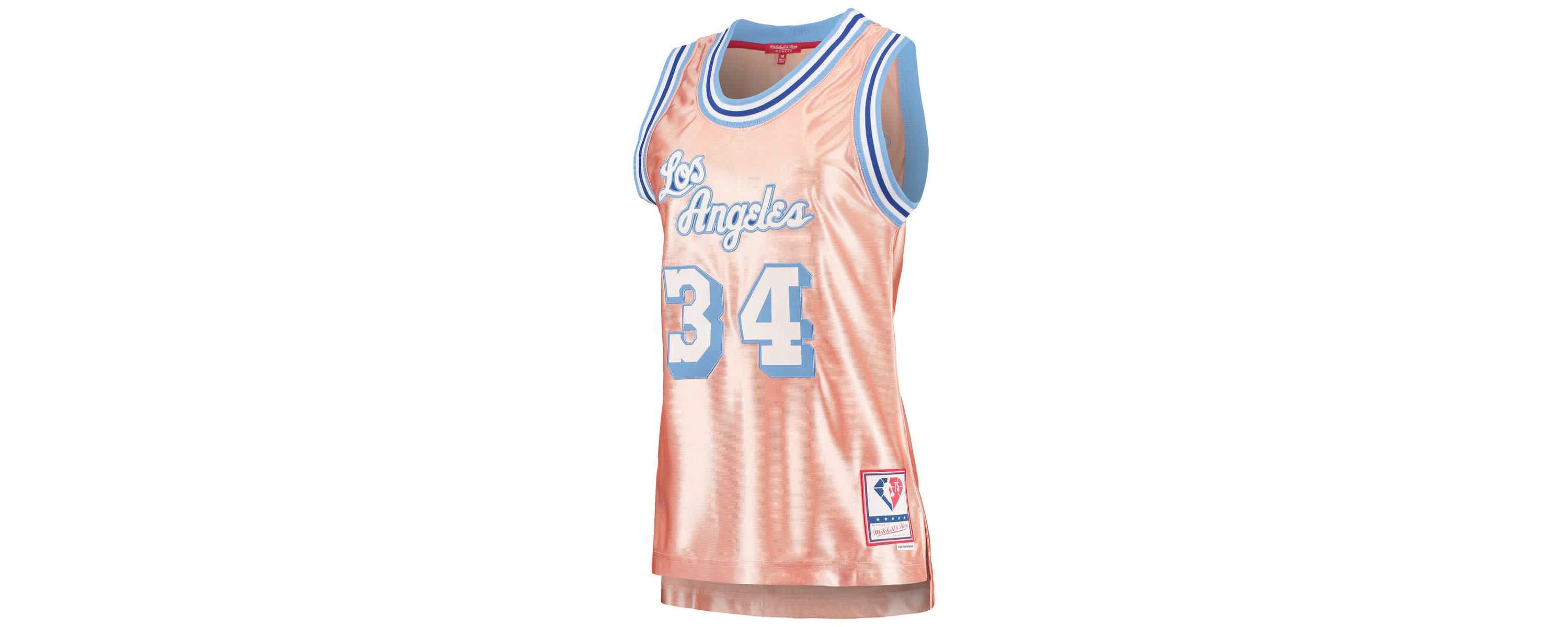 NBA Shaquille ONeal Los Angeles Lakers 75th Anniversary Rose 1996 Swingman Jersey