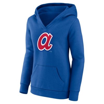 MLB Fanatics Atlanta Braves Forbes Crossover V-Neck Pullover Hoodie