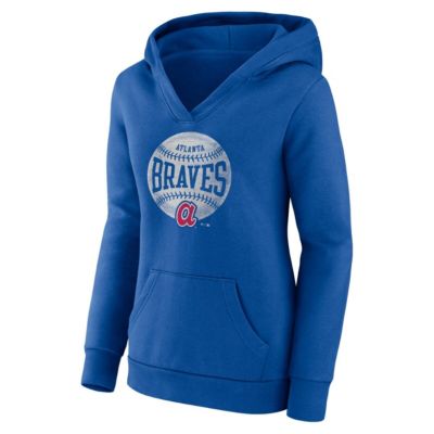 MLB Fanatics Atlanta Braves Slider Crossover V-Neck Pullover Hoodie