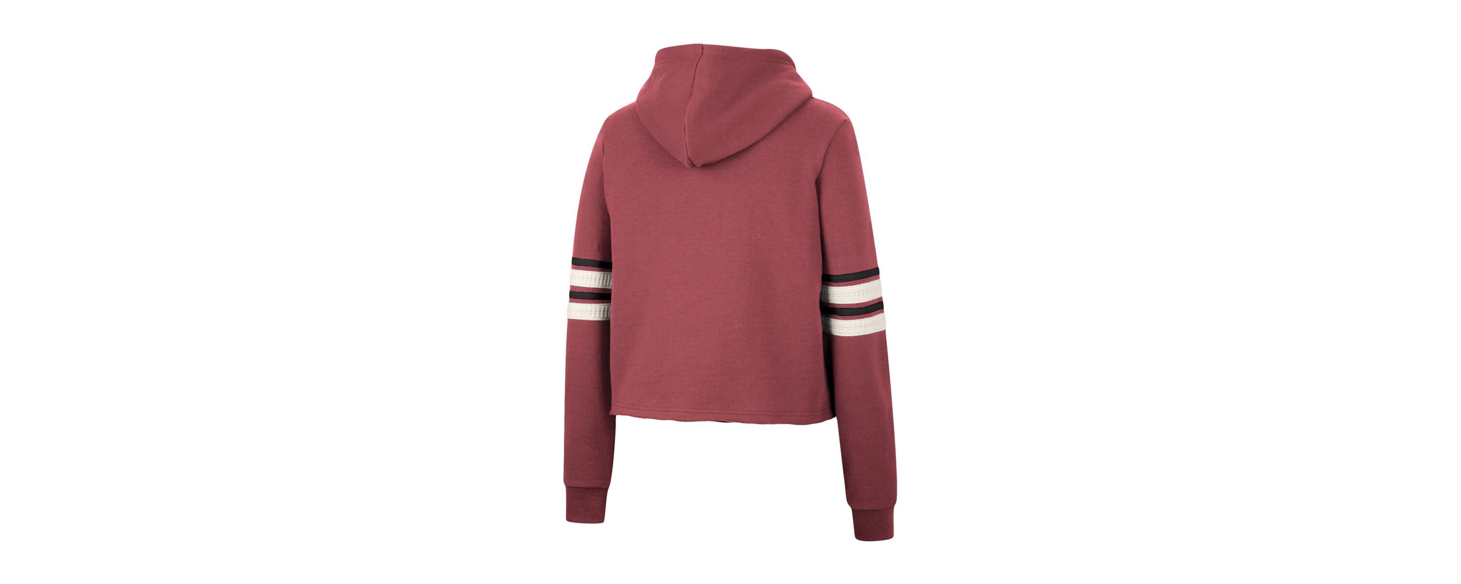 NCAA Arkansas Razorbacks Retro Cropped Pullover Hoodie