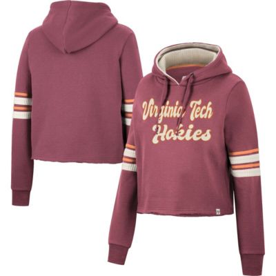 NCAA Virginia Tech Hokies Retro Cropped Pullover Hoodie