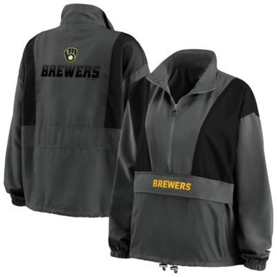 MLB Milwaukee Brewers Packable Half-Zip Jacket