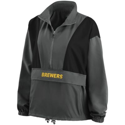 MLB Milwaukee Brewers Packable Half-Zip Jacket