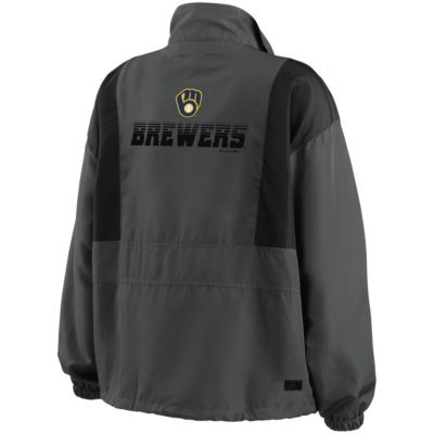 MLB Milwaukee Brewers Packable Half-Zip Jacket