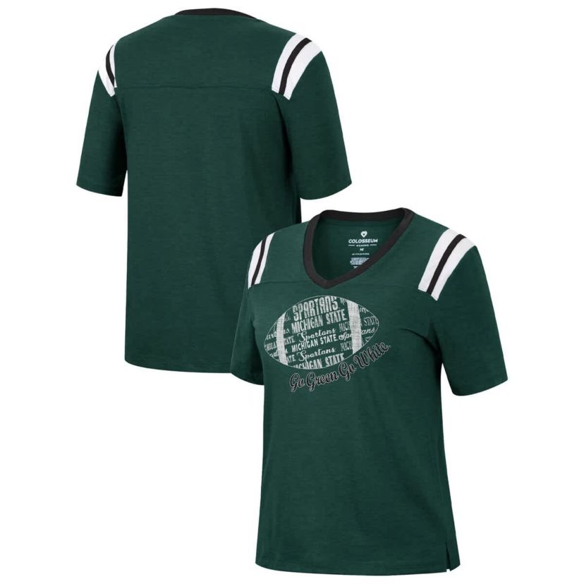 NCAA ed Michigan State Spartans 15 Min Early Football V-Neck T-Shirt