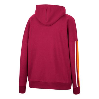 NCAA Virginia Tech Hokies Serena Oversized Sleeve Striping Pullover Hoodie