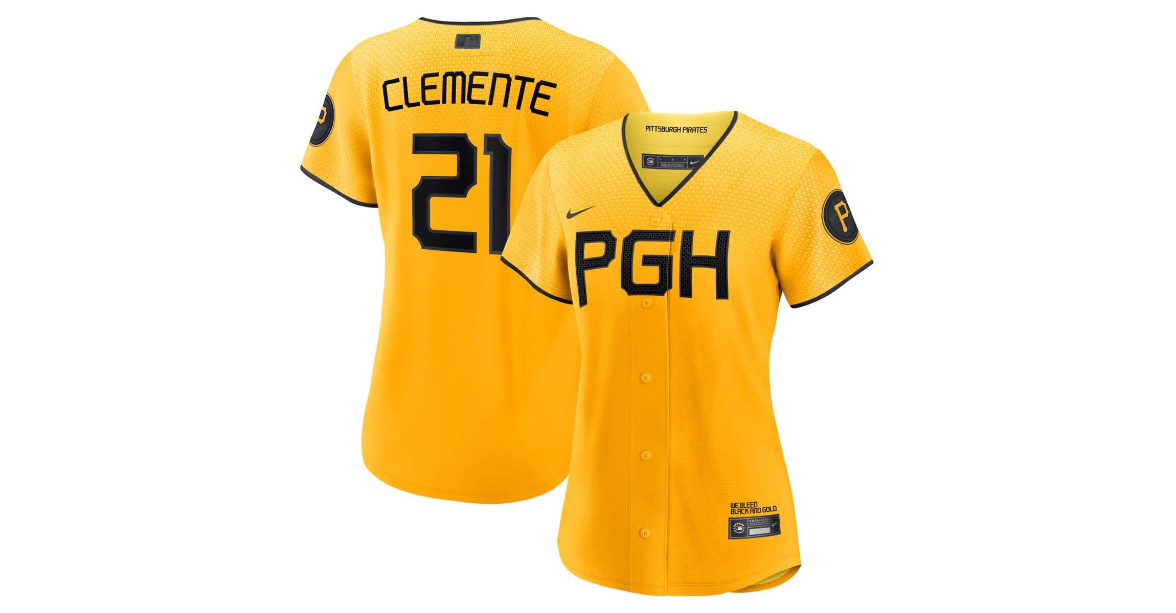MLB Nike Roberto Clemente Pittsburgh Pirates City Connect Replica Player Jersey