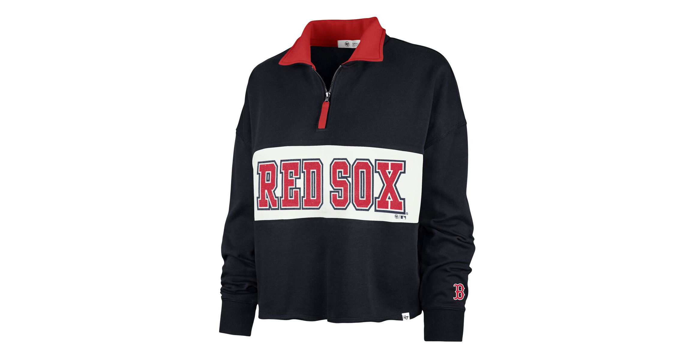 Boston Red Sox MLB Boston Sox Remi Quarter-Zip Cropped Top