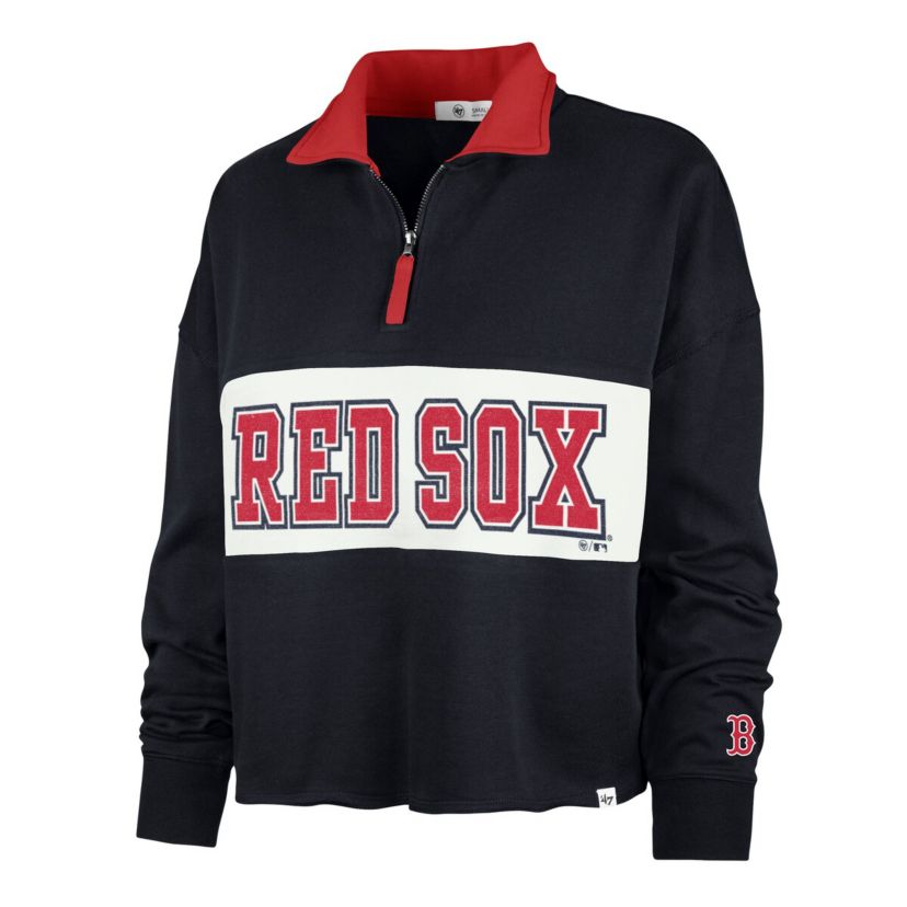 Boston Red Sox MLB Boston Sox Remi Quarter-Zip Cropped Top