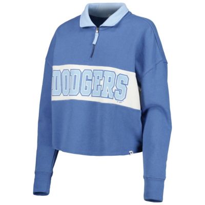 MLB Los Angeles Dodgers Remi Quarter-Zip Cropped Top