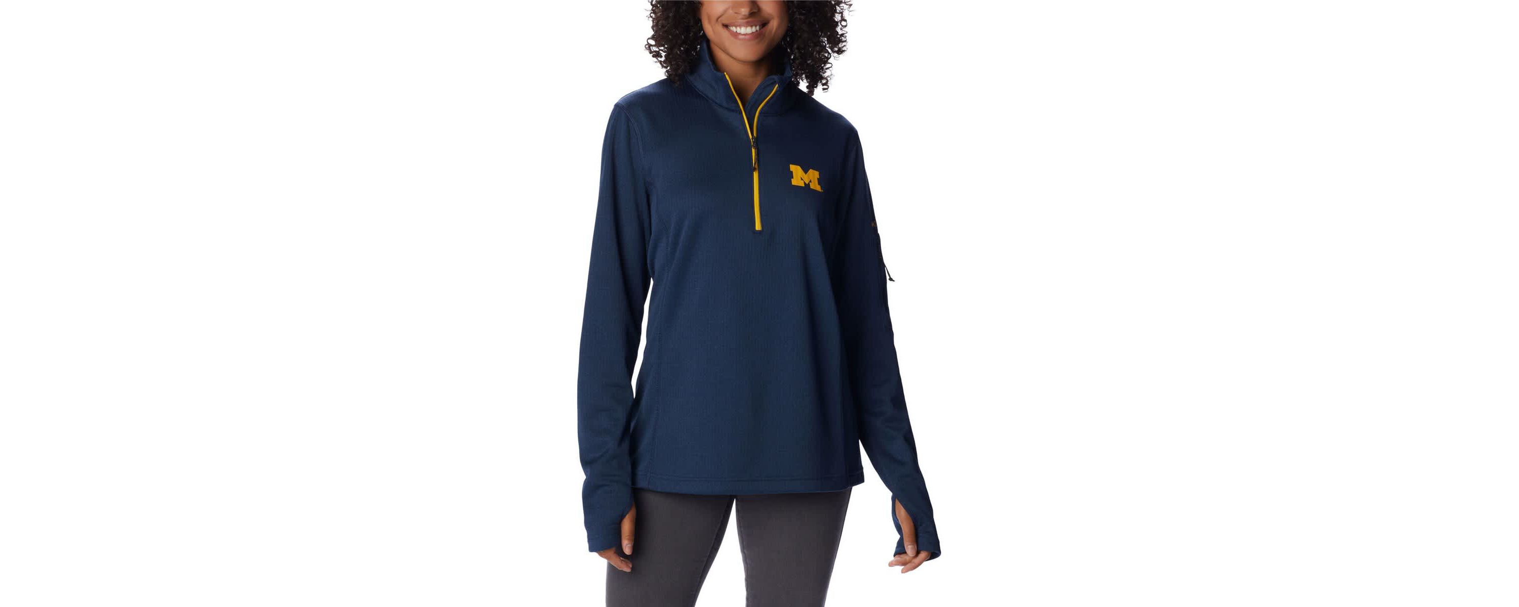 NCAA Michigan Wolverines Park View Omni-Wick Half-Zip Top