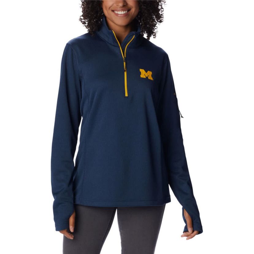 NCAA Michigan Wolverines Park View Omni-Wick Half-Zip Top