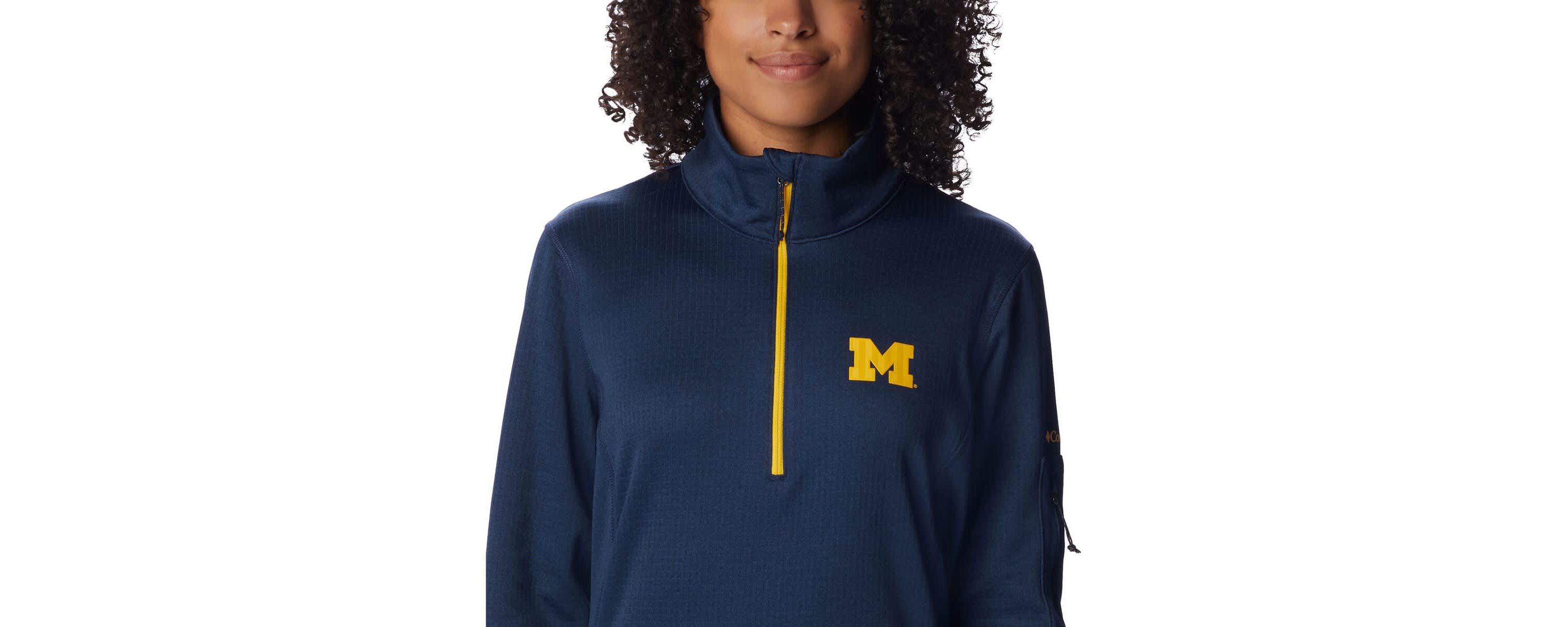 NCAA Michigan Wolverines Park View Omni-Wick Half-Zip Top