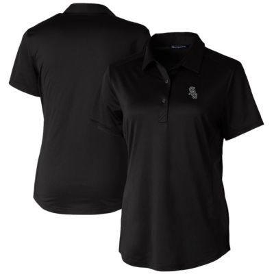 Cutter & Buck Chicago White Sox MLB Chicago Sox Prospect Textured Stretch Polo, Black, XS