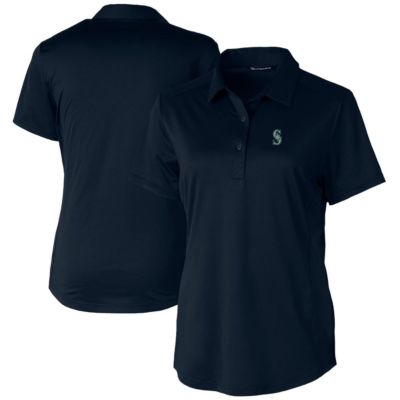 Cutter & Buck MLB Seattle Mariners Prospect Textured Stretch Polo, Navy Blue, XXL