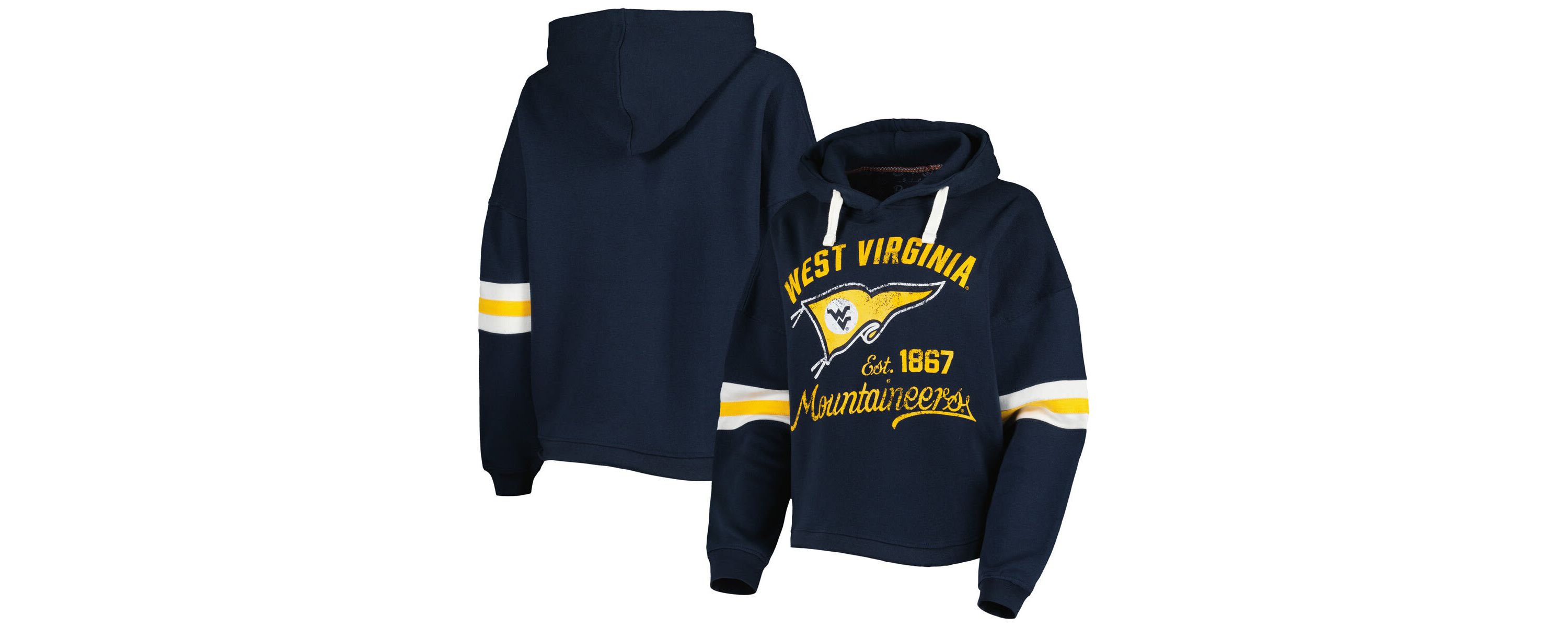 NCAA West Virginia Mountaineers Super Pennant Pullover Hoodie
