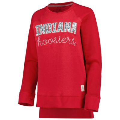 NCAA Indiana Hoosiers Steamboat Animal Print Raglan Pullover Sweatshirt