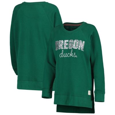 NCAA Oregon Ducks Steamboat Animal Print Raglan Pullover Sweatshirt