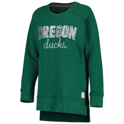 NCAA Oregon Ducks Steamboat Animal Print Raglan Pullover Sweatshirt