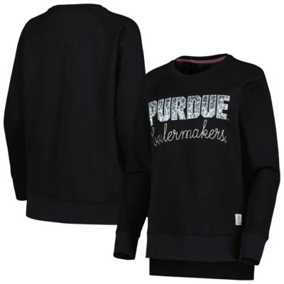NCAA Purdue Boilermakers Steamboat Animal Print Raglan Pullover Sweatshirt