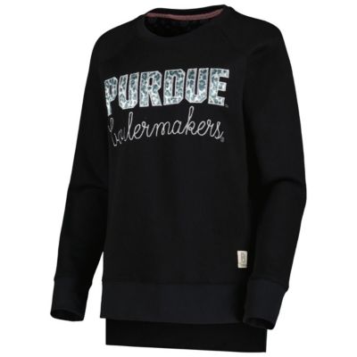 NCAA Purdue Boilermakers Steamboat Animal Print Raglan Pullover Sweatshirt