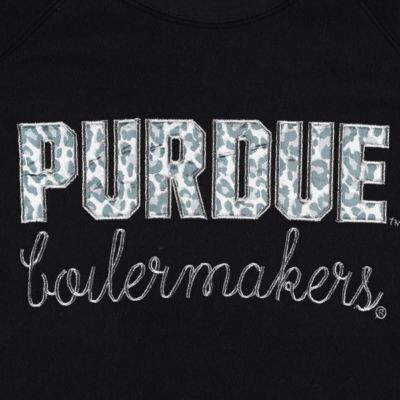 NCAA Purdue Boilermakers Steamboat Animal Print Raglan Pullover Sweatshirt