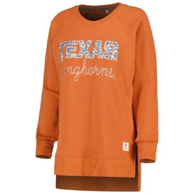 NCAA Texas Texas Longhorns Steamboat Animal Print Raglan Pullover Sweatshirt