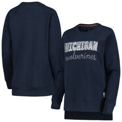 NCAA Michigan Wolverines Steamboat Animal Print Raglan Pullover Sweatshirt