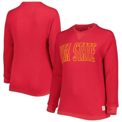 NCAA Iowa State Cyclones Surf Plus Southlawn Waffle-Knit Thermal Tri-Blend Long Sleeve T-Shirt