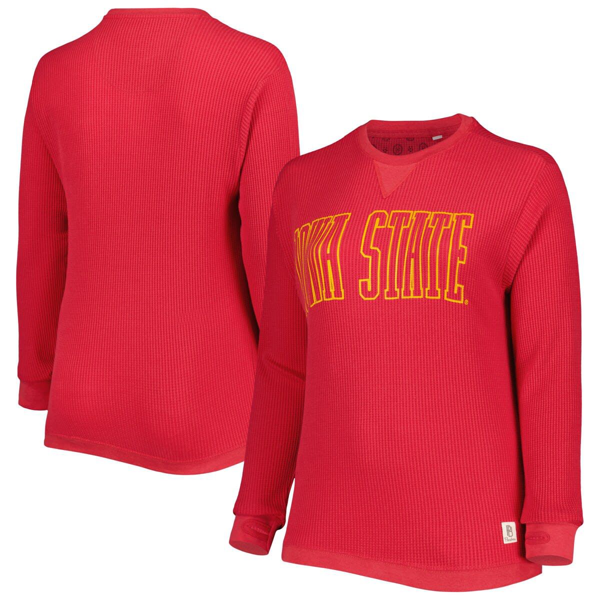 NCAA Iowa State Cyclones Surf Plus Size Southlawn Waffle-Knit Thermal Tri-Blend Long Sleeve T-Shirt