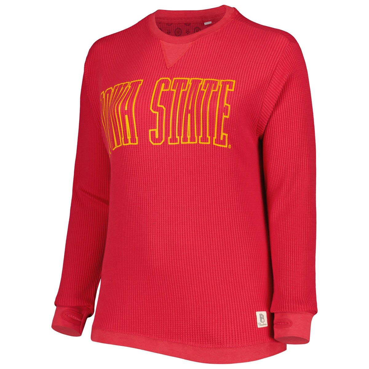 NCAA Iowa State Cyclones Surf Plus Size Southlawn Waffle-Knit Thermal Tri-Blend Long Sleeve T-Shirt