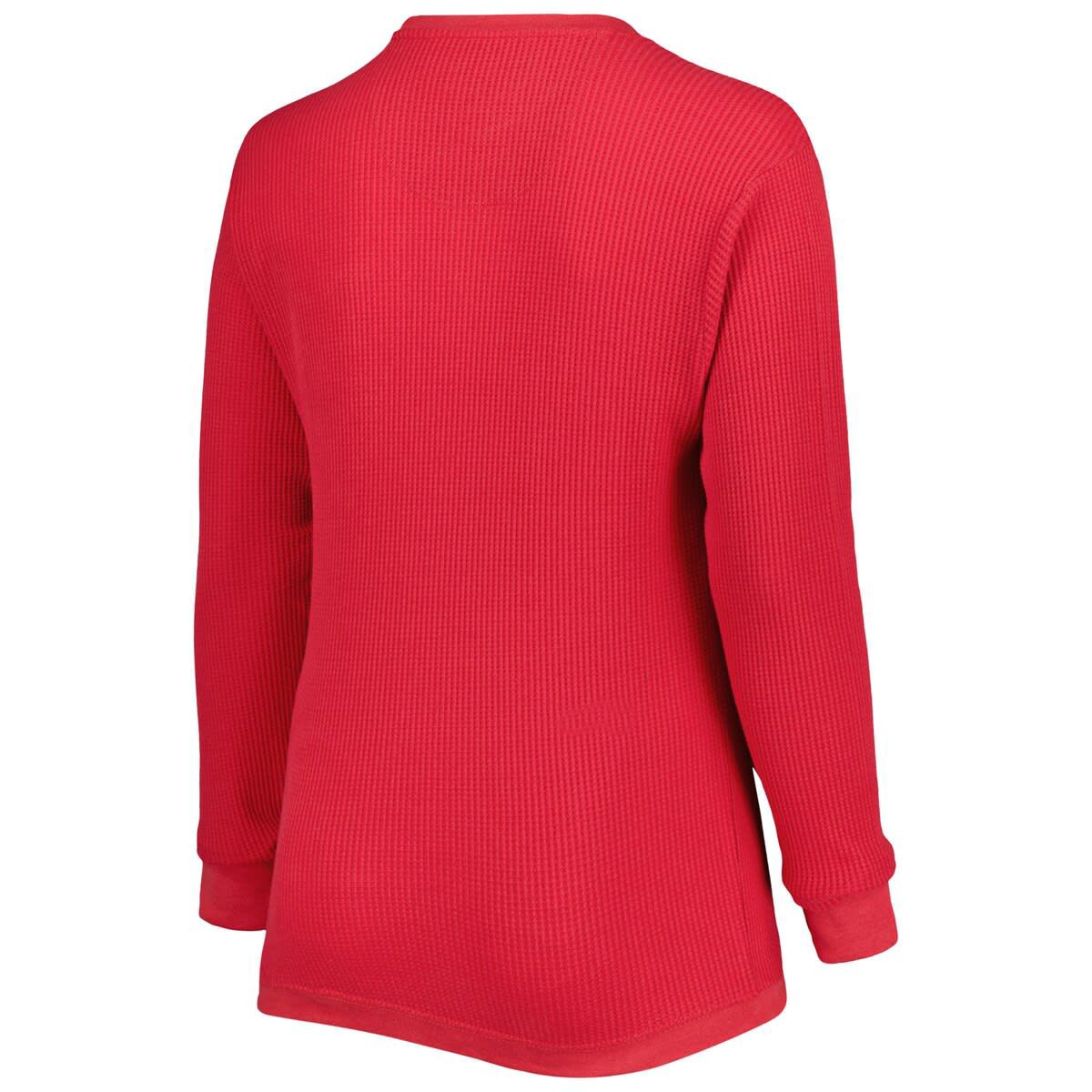NCAA Iowa State Cyclones Surf Plus Size Southlawn Waffle-Knit Thermal Tri-Blend Long Sleeve T-Shirt