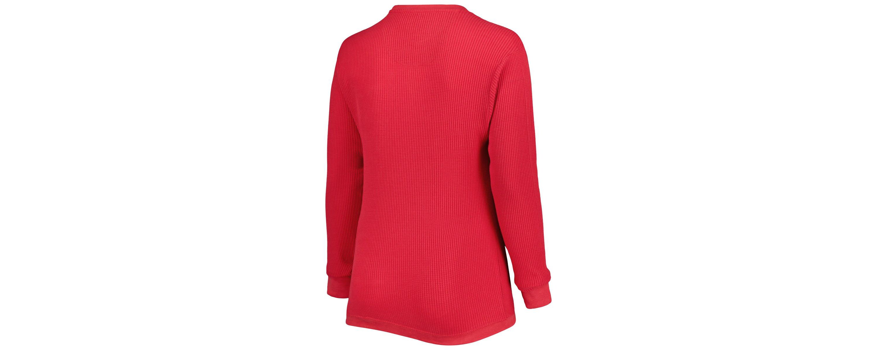 NCAA Oklahoma Sooners Surf Plus Size Southlawn Waffle-Knit Thermal Tri-Blend Long Sleeve T-Shirt