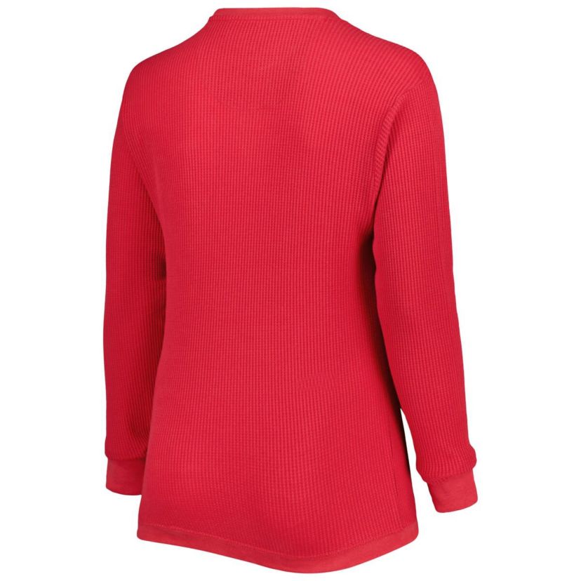 NCAA Oklahoma Sooners Surf Plus Size Southlawn Waffle-Knit Thermal Tri-Blend Long Sleeve T-Shirt